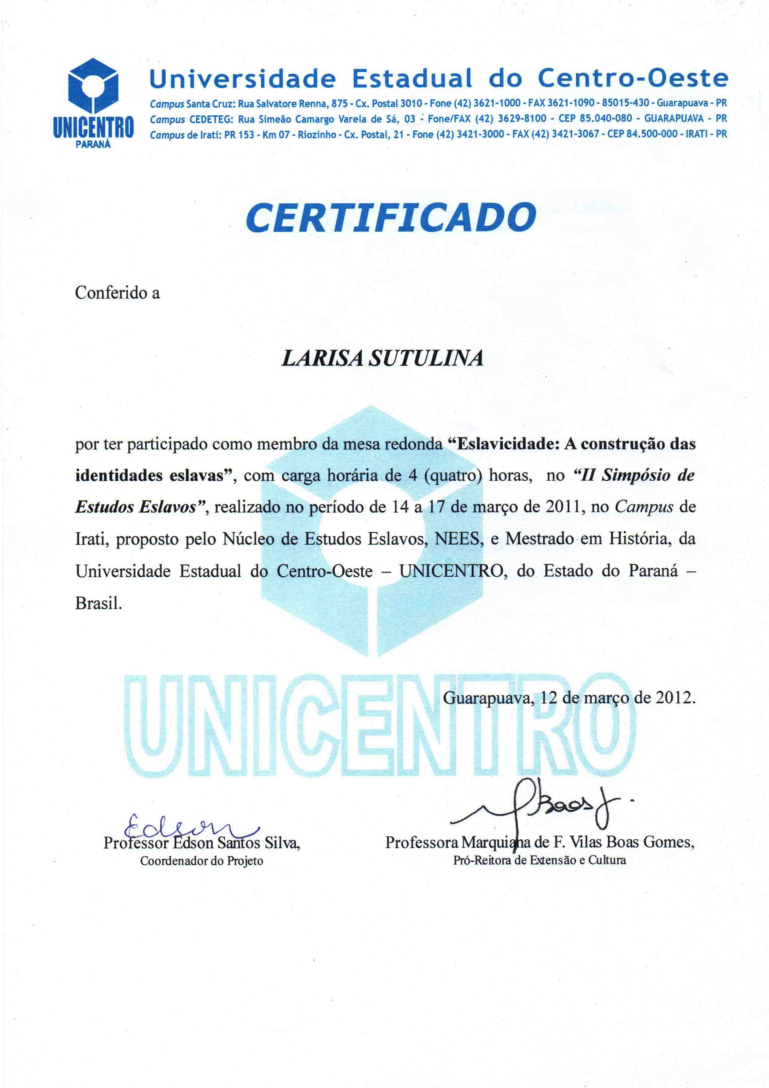 Certificado